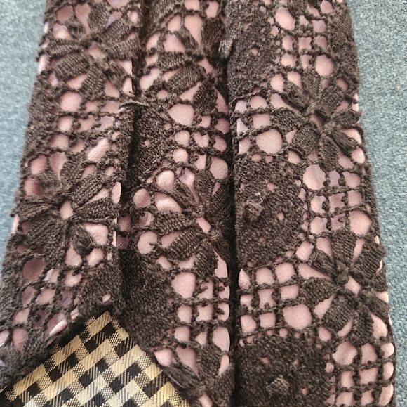 Marwood Black/ Lilac Geo Lace Tie - Picture 6 of 9